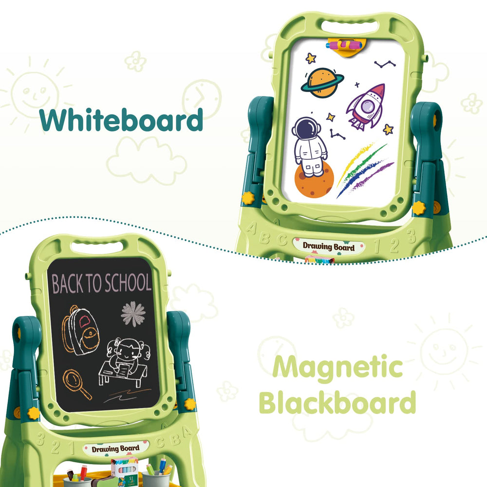 Amagoing easel compact and lightweight for easy storage and transport.