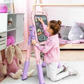 Amagoing easel features detachable handle panel doubles as desktop board