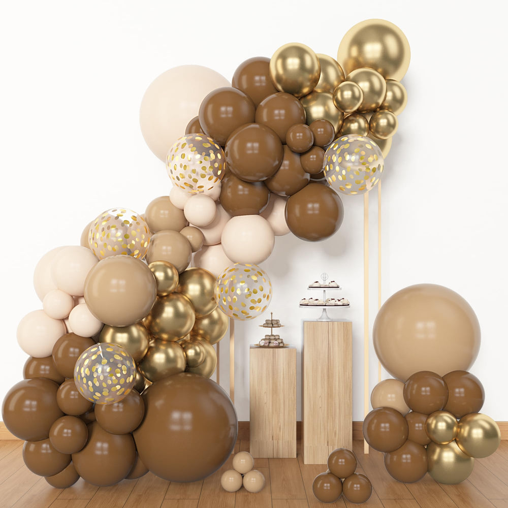 Amandir 10-inch balloons create layered garlands with multiple tones