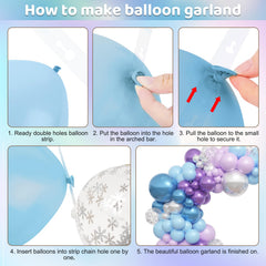 Amandir 10in blue purple pearlescent balloons for versatile garland projects