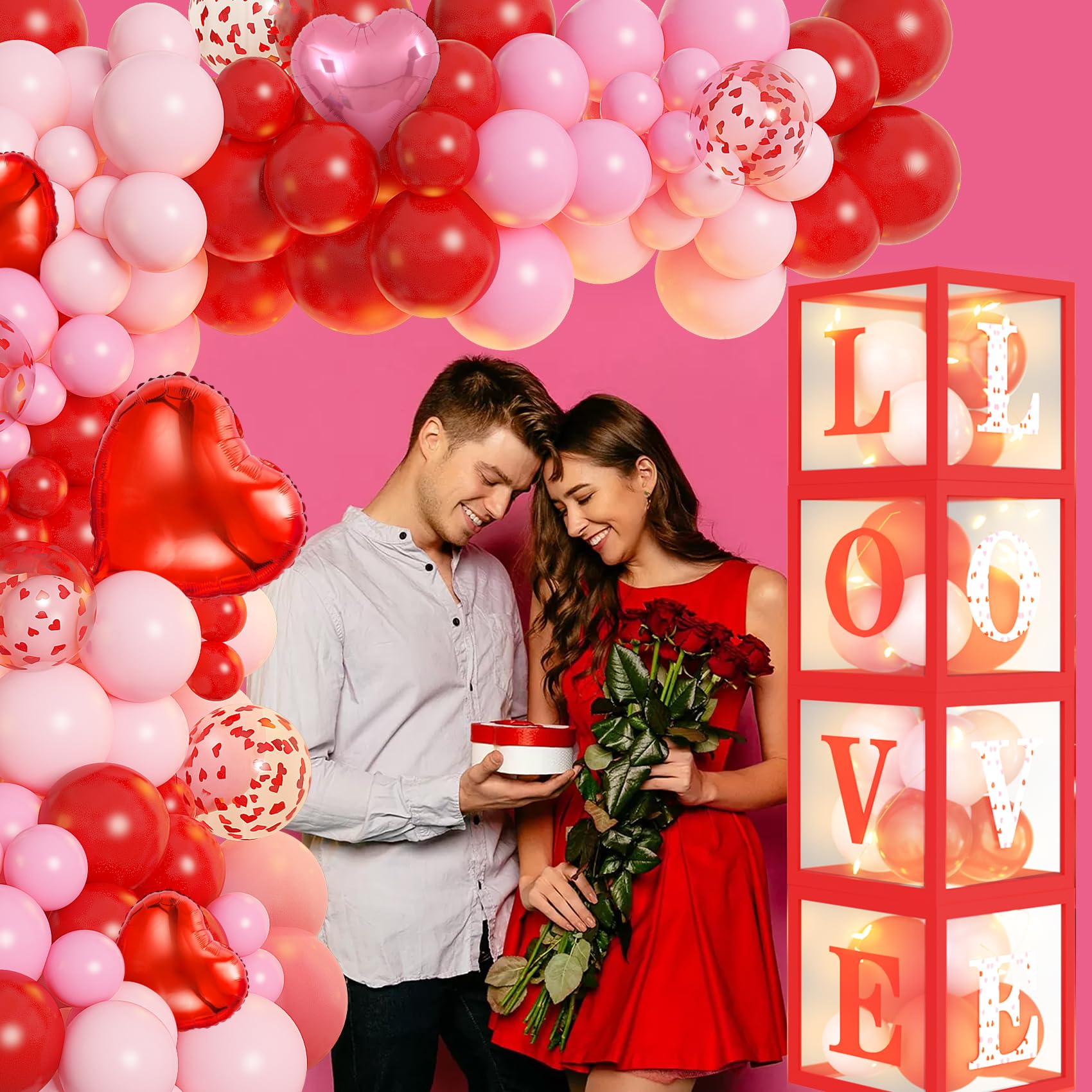 Amandir 12in balloon assortment enhances vivid valentines décor