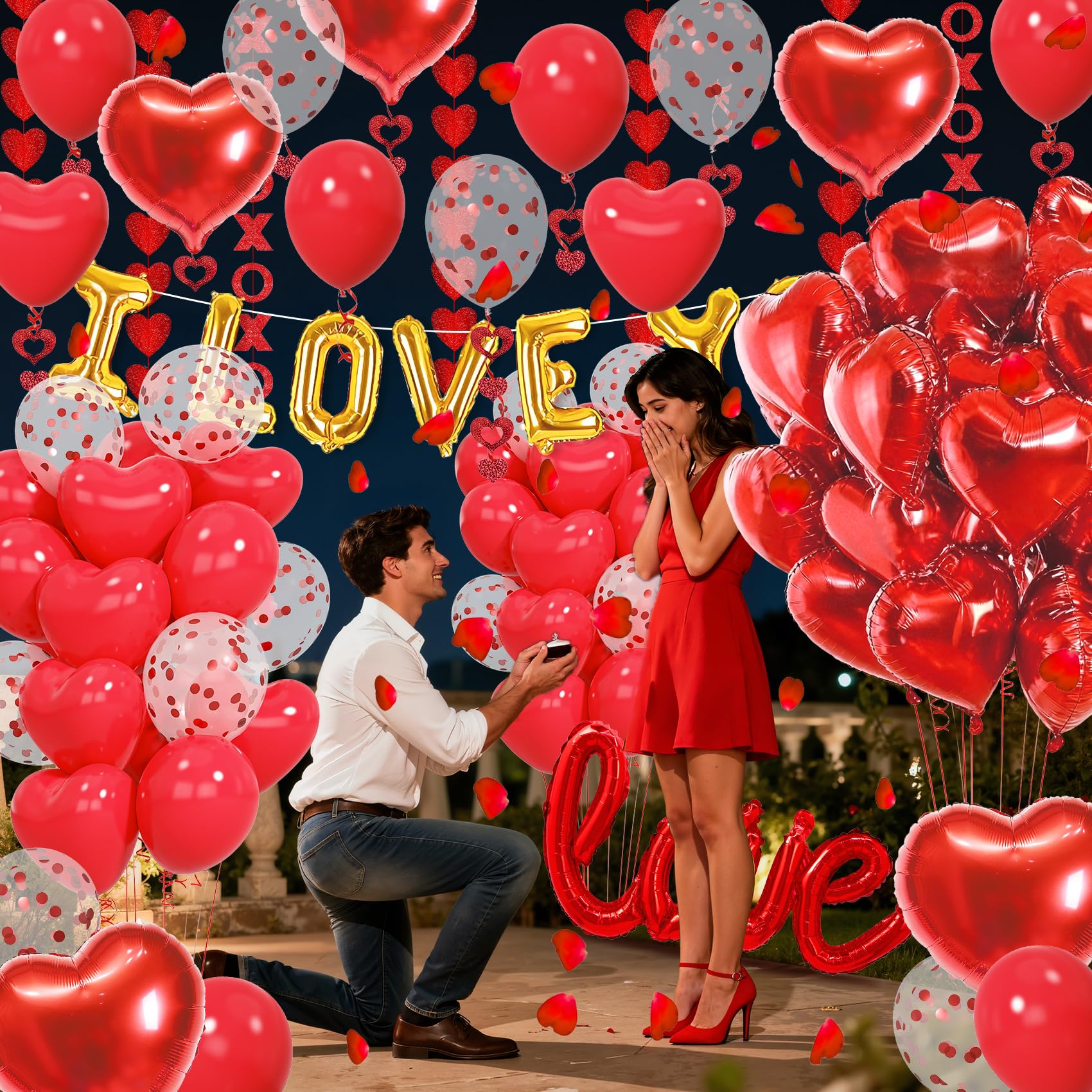 Amandir 12in red latex balloons for quick, festive balloon garlands