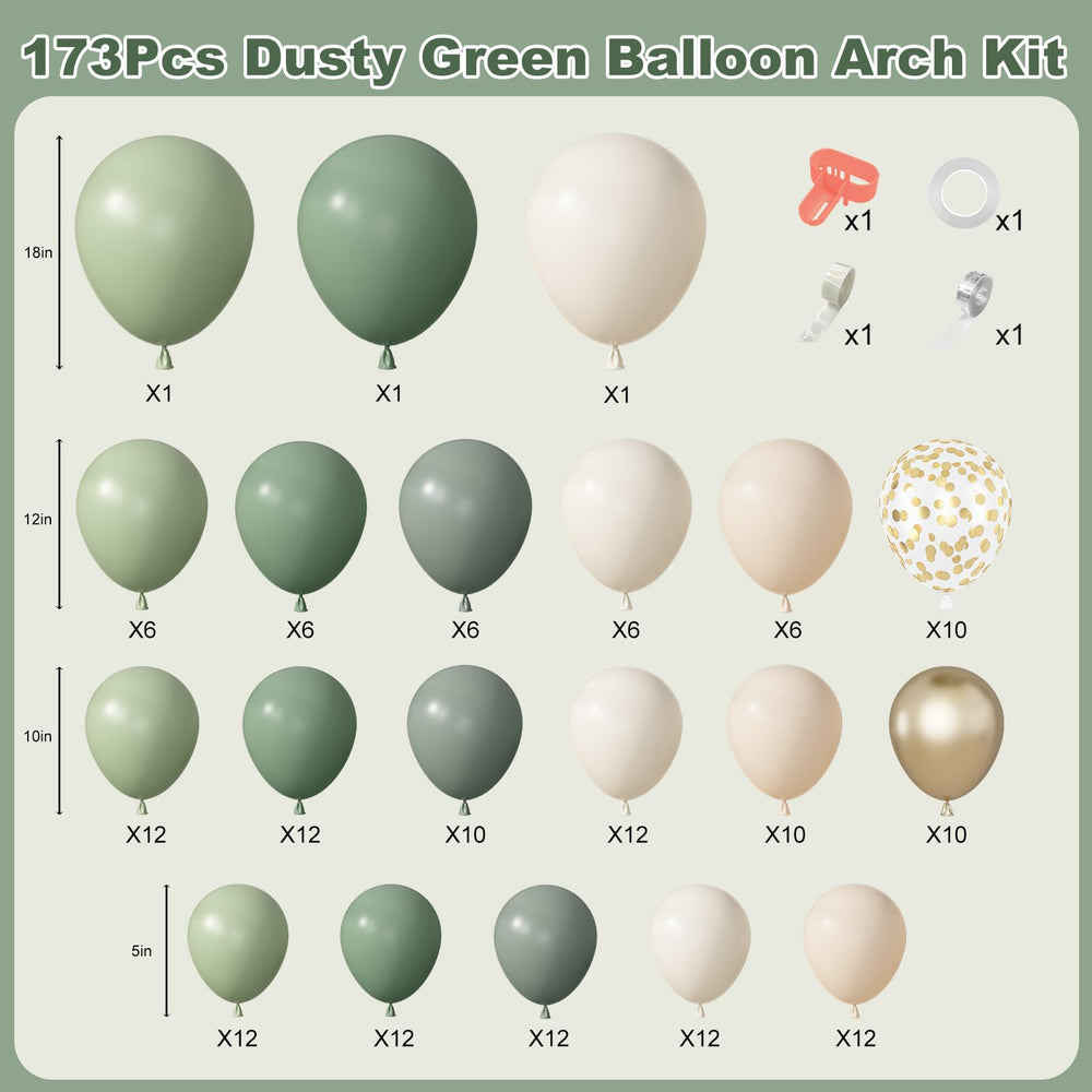 Amandir 173Pcs white sand balloons ideal for elegant baby shower decor