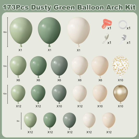 Amandir 173Pcs white sand balloons ideal for elegant baby shower decor