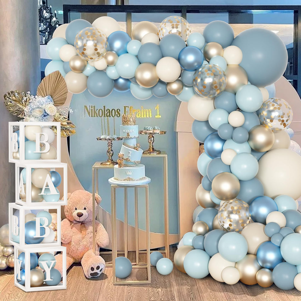 Amandir 18-inch dusty blue balloons for bold color statements