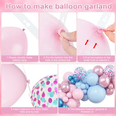Amandir 5-inch blue pink balloons for garlands and details.