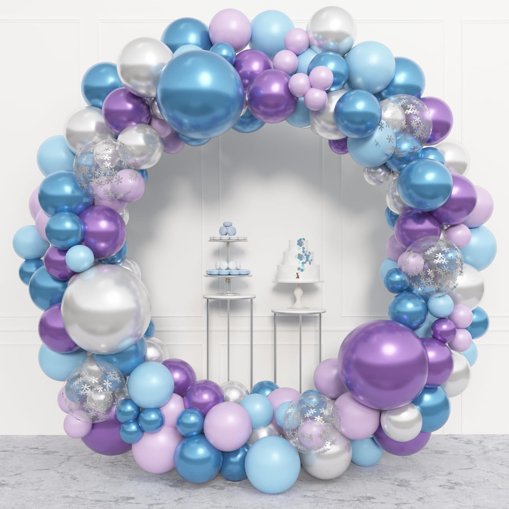 Amandir 5in blue purple pearlescent balloons for delicate touches