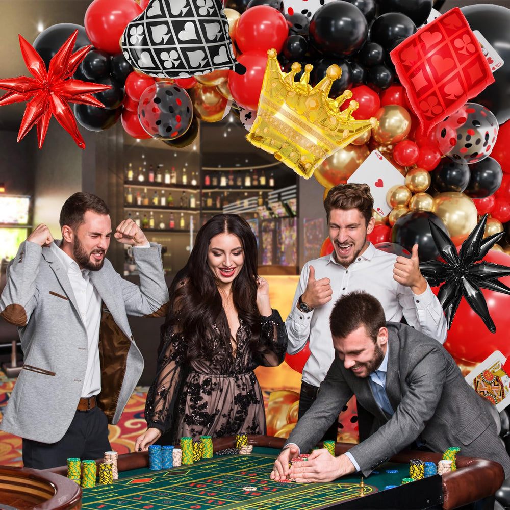 AMANDIR balloon arch kit for easy Las Vegas style backdrop