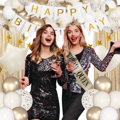 Amandir happy birthday banner signals the festive occasion with style.