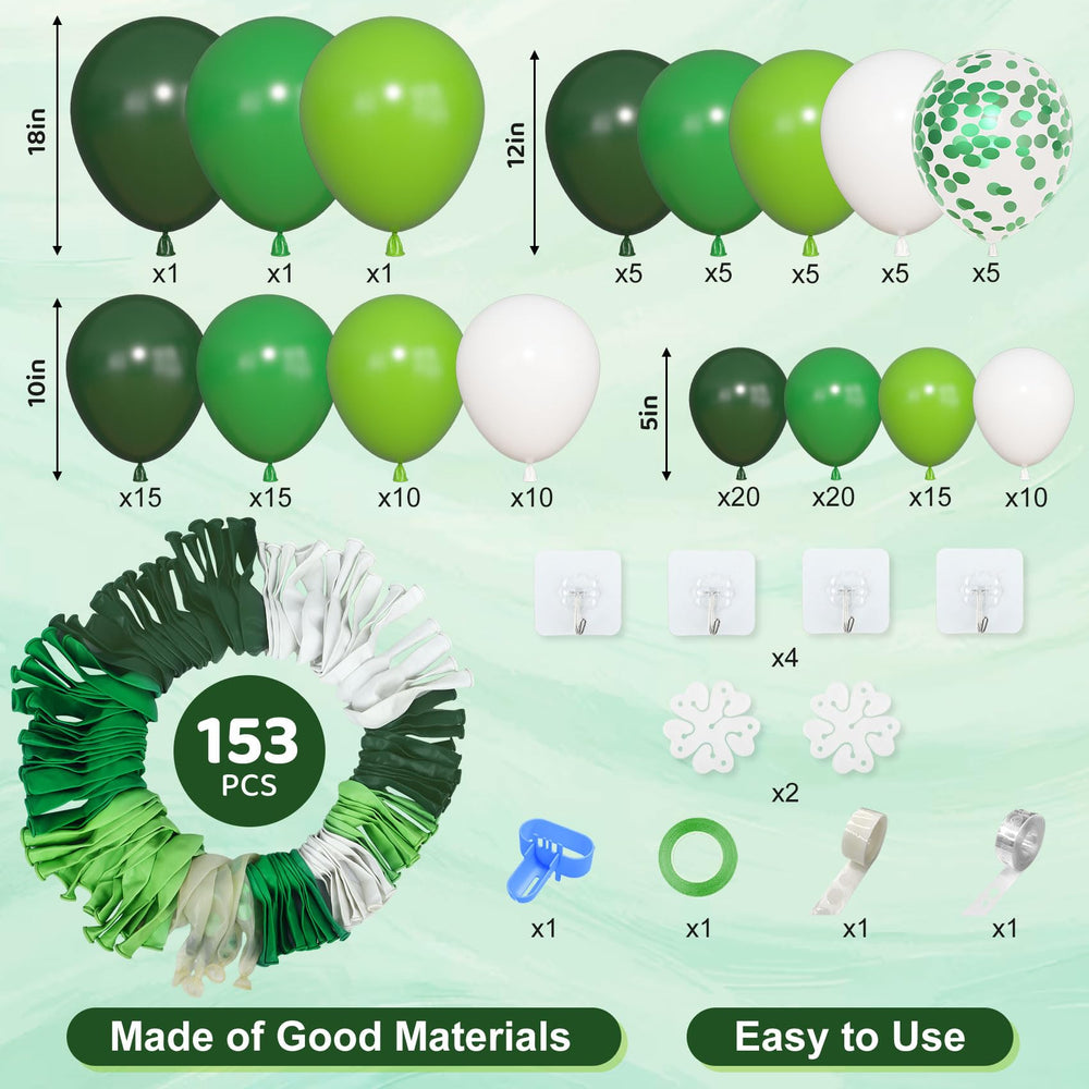 Lime green balloons provide bright accents with Amandir kit.