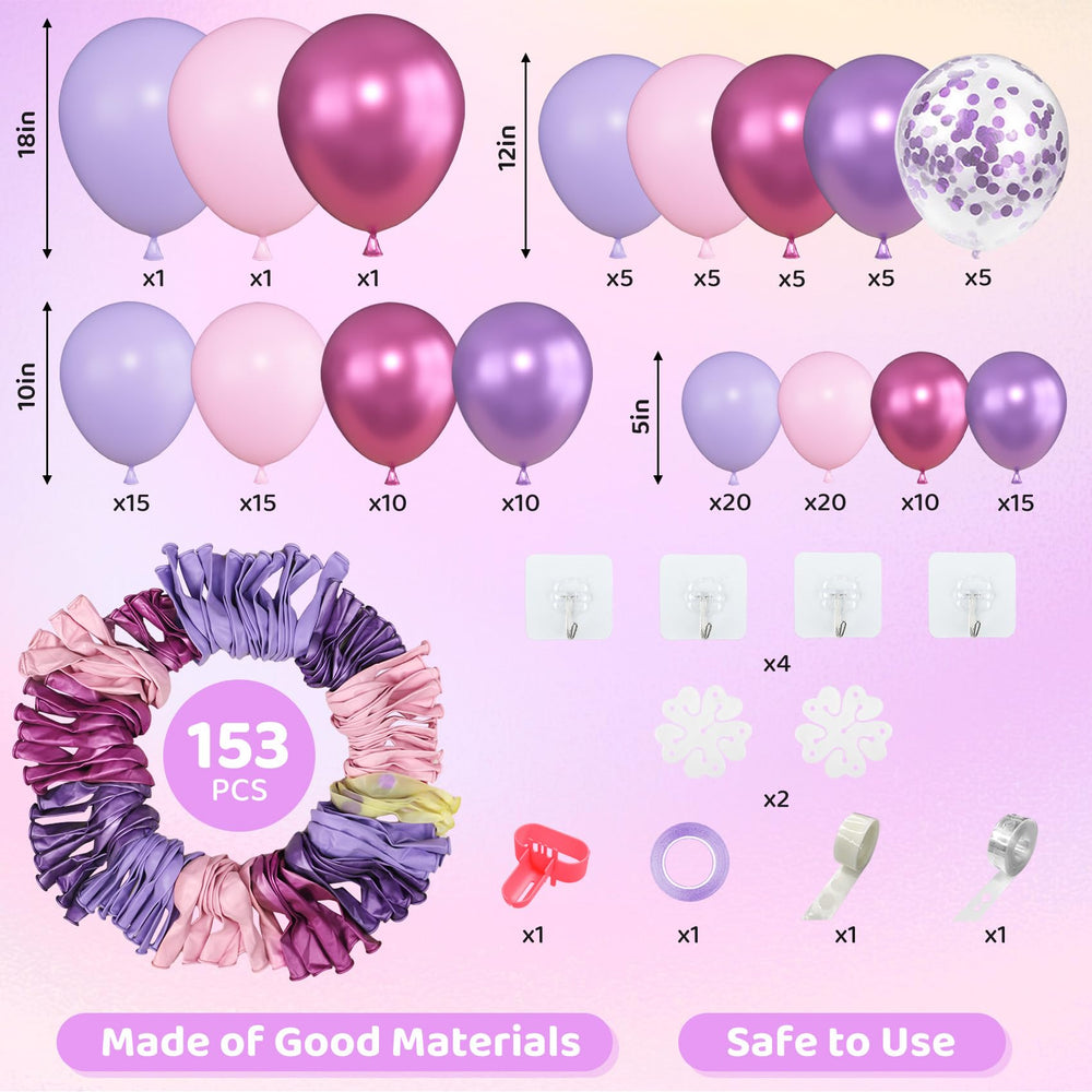 Amandir pink 12-inch balloons adding depth to a backdrop