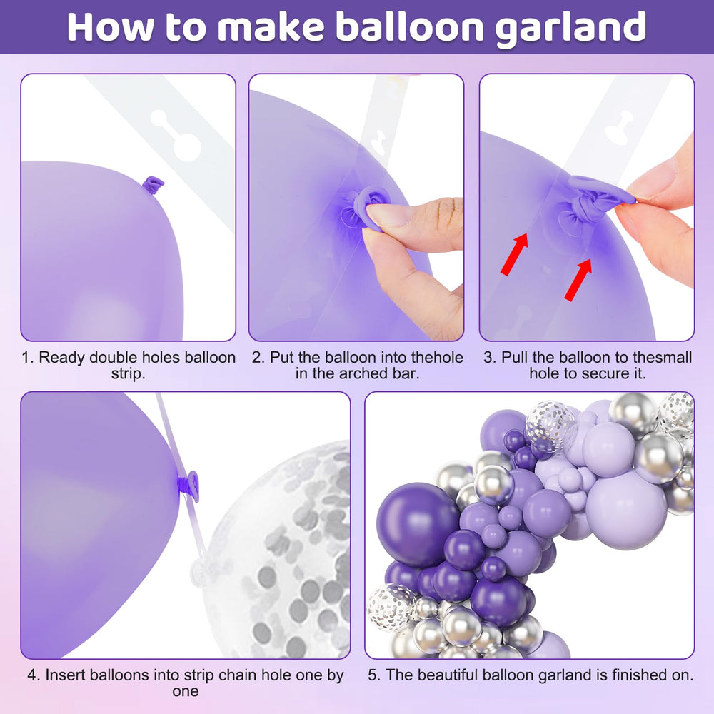 Amandir purple 12-inch balloons add cohesive color to any party theme.