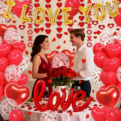 Amandir red hanging heart decor boosts doorway and wall decoration