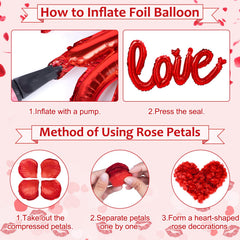 Amandir red rose petals create lush table accents and aisle decor
