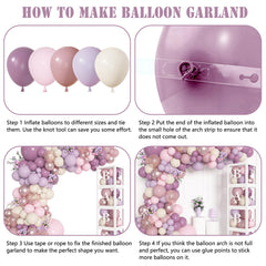 Amandir rose gold confetti balloons sparkle with dusty purple tones