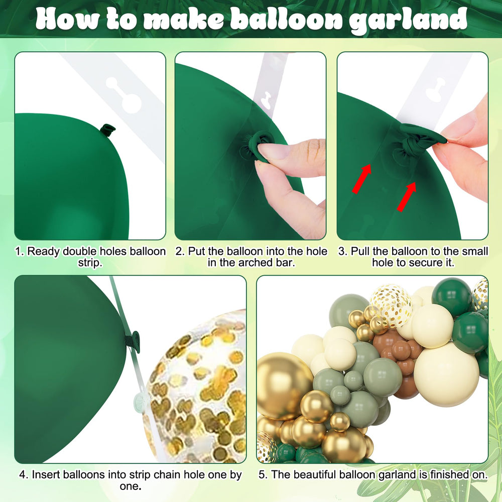 Amandir 10 inch metallic balloons for versatile accents in sage and brown