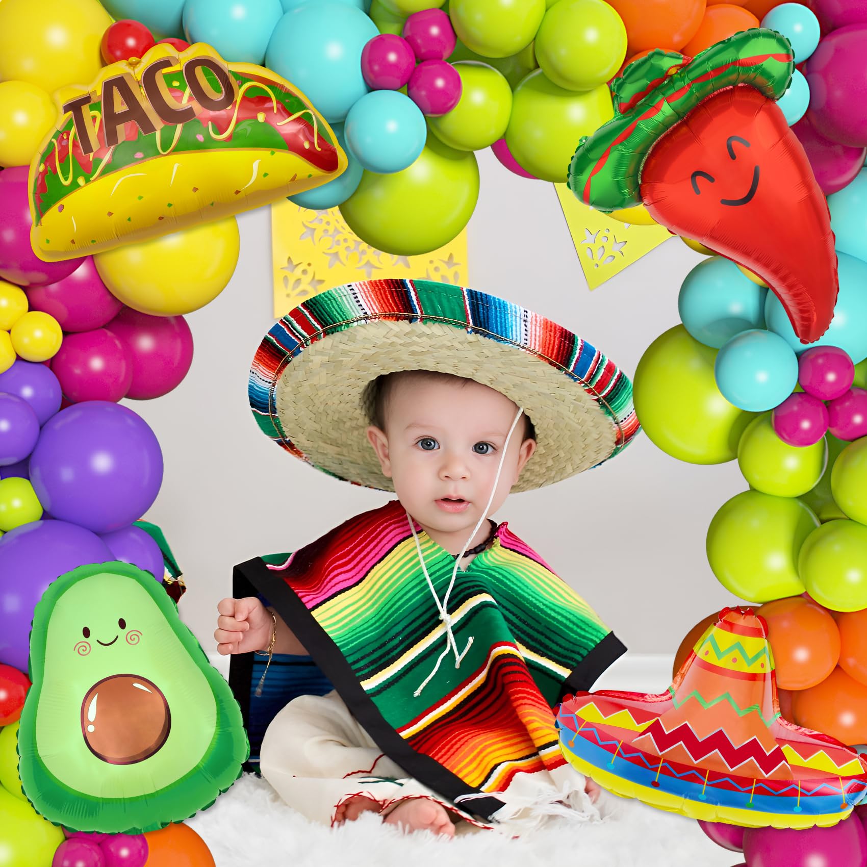 Amandir 'Taco Bout a Party' balloon for party humor