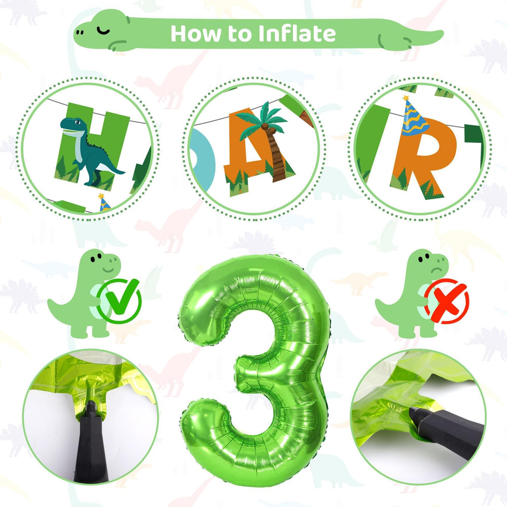 Amandir theme printed balloons create dinosaur-themed backdrops.