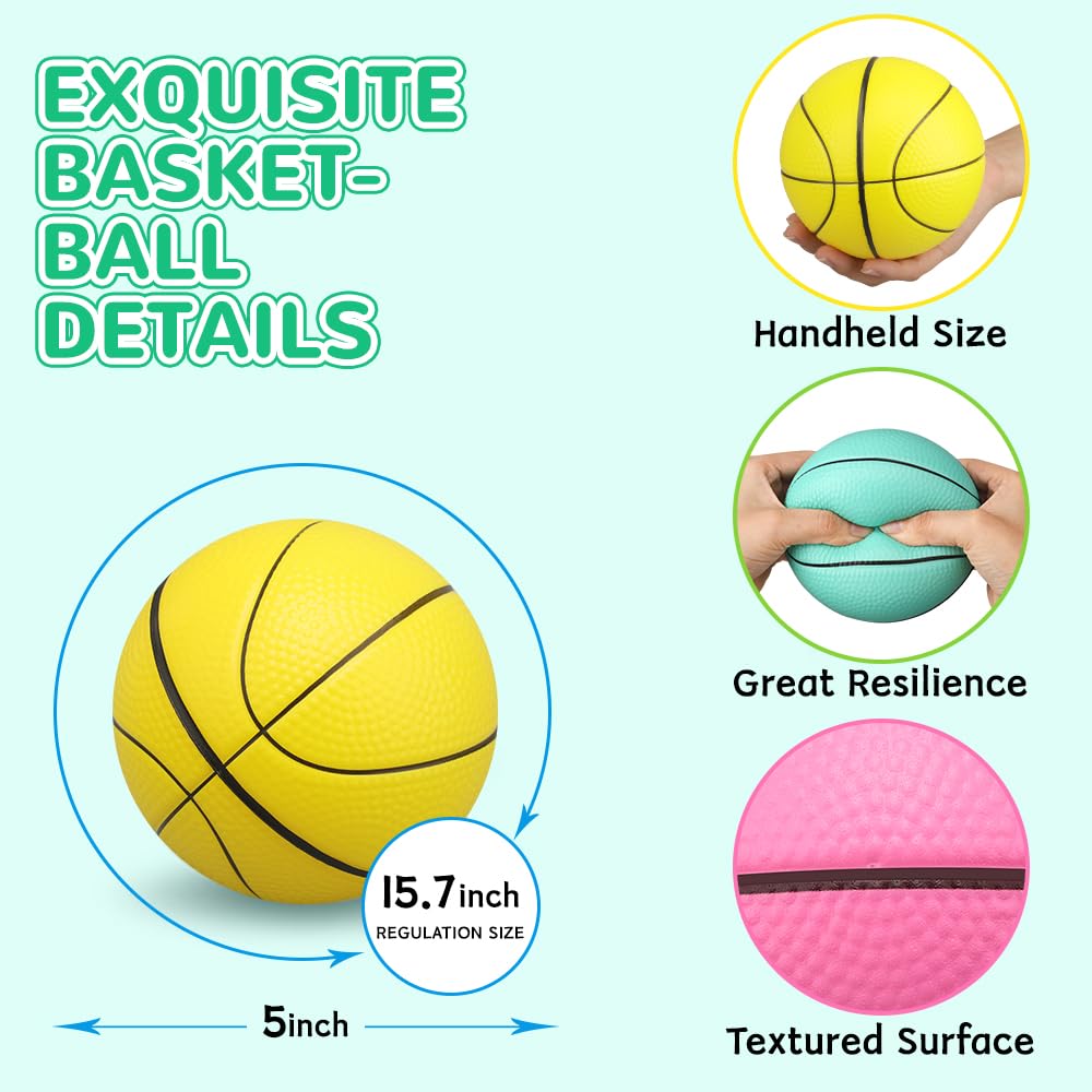 Amarlozn 3-pack pink mini basketballs, compact set for replacement play.