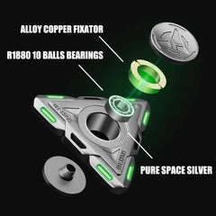 Amarlozn hammer fidget spinner top view highlights metal construction and smooth spins