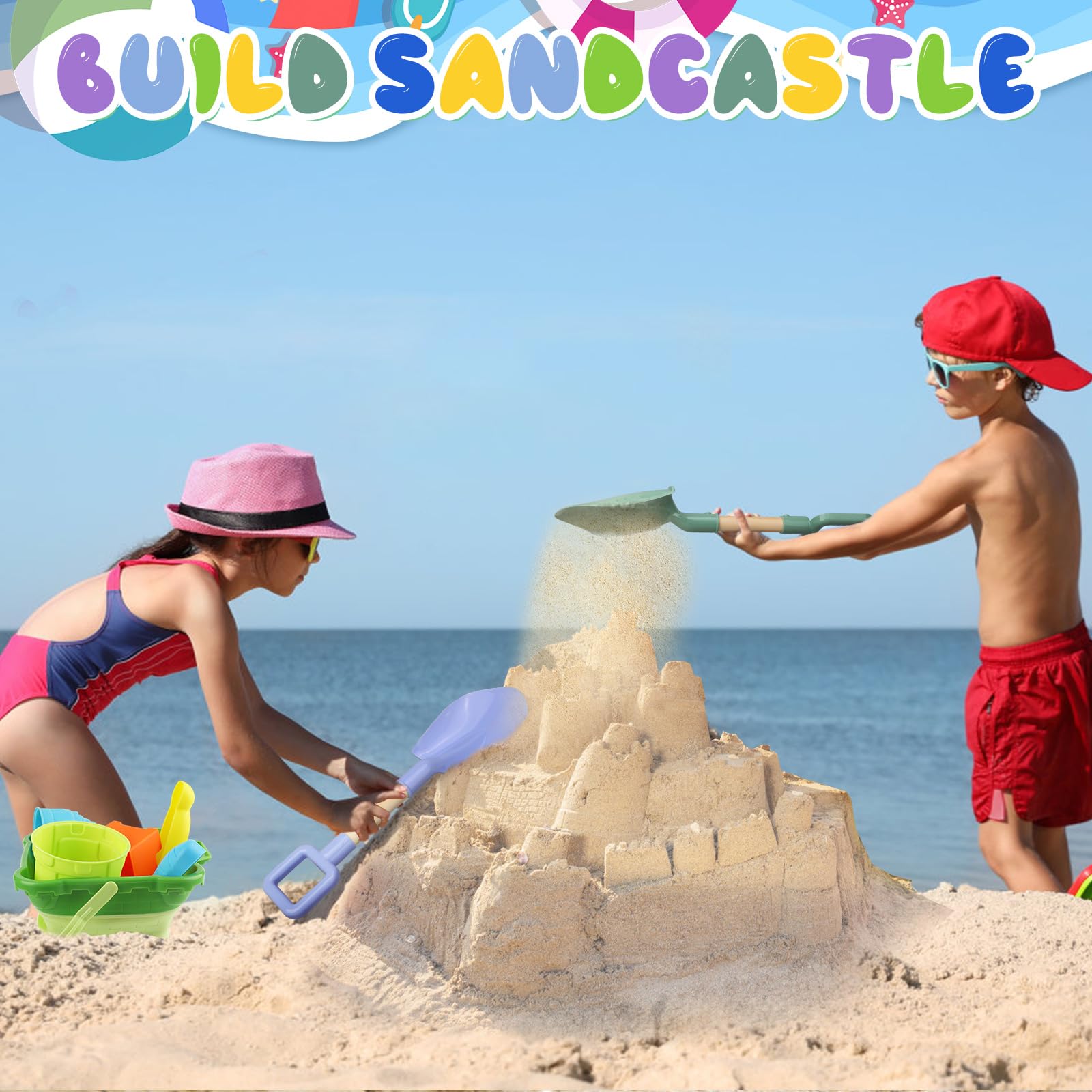 Amarlozn sandcastle-digging shovel ideal for beach play and yard prep.