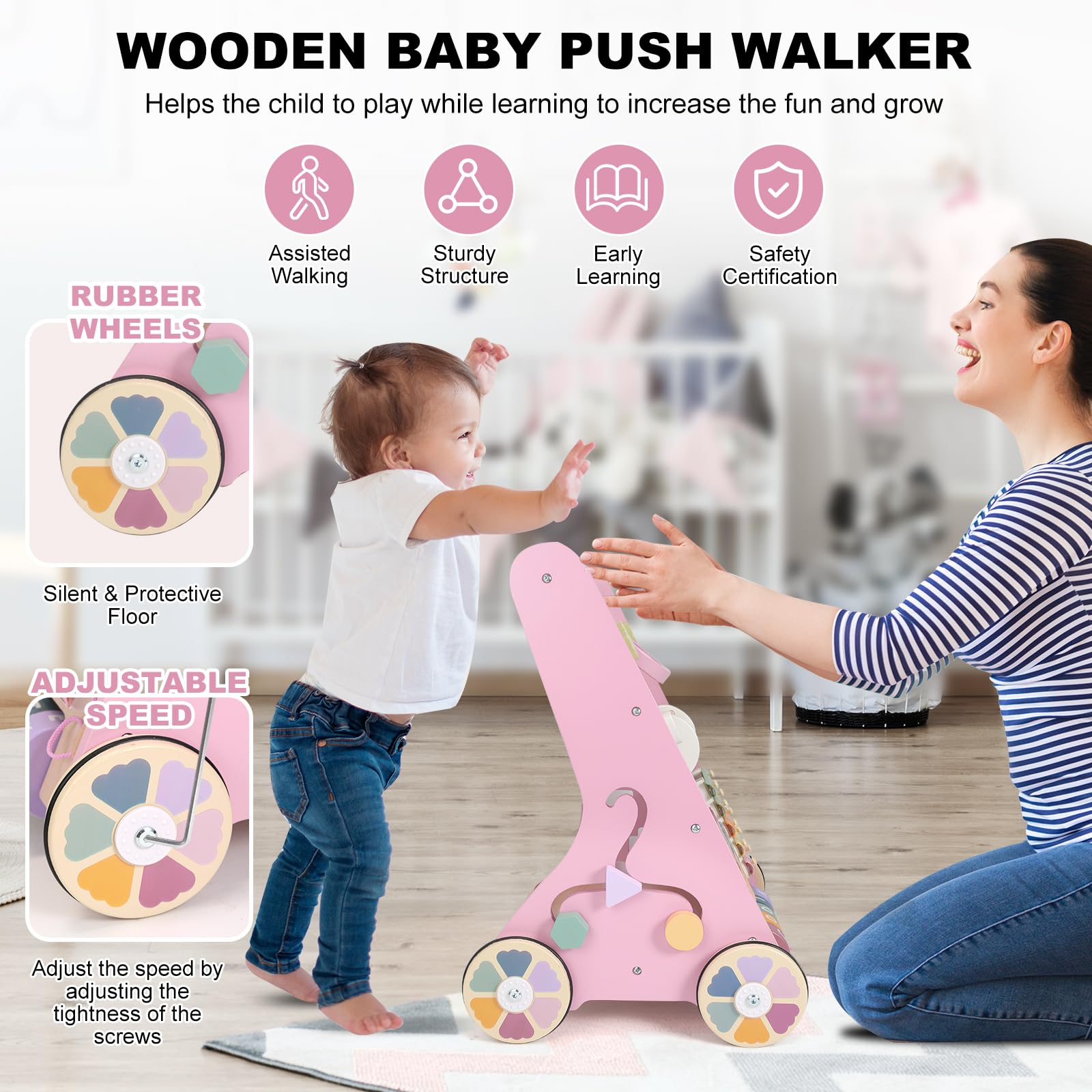 AmazingJoy sit-to-stand-walker supports transitions from sitting to walking with stability.