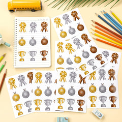 AmazingSpark classic trophy stickers in gold, silver, bronze to indicate ranks.