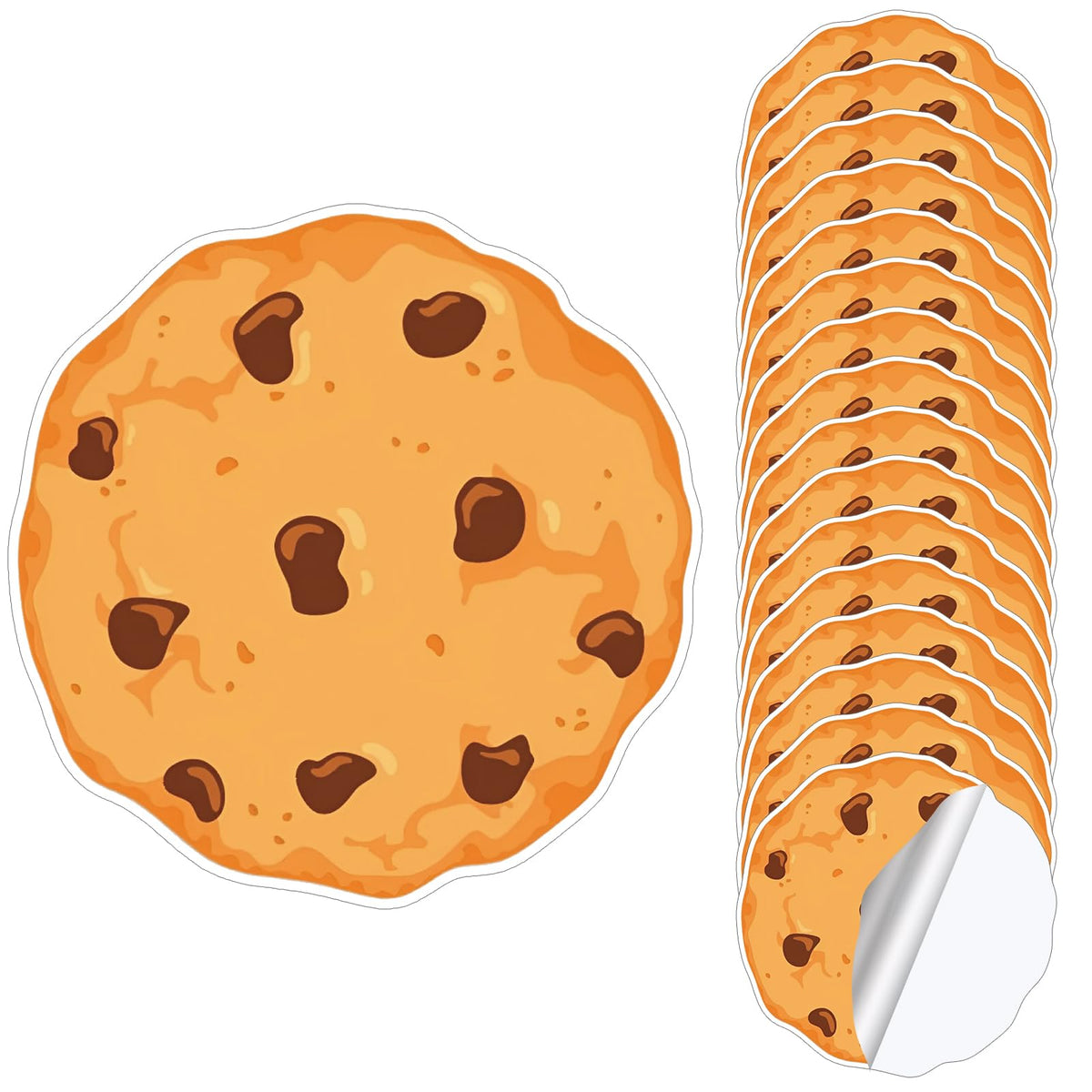 AmazingSpark cookie floor decal 16pc brown, durable and removable for flexible party decor.