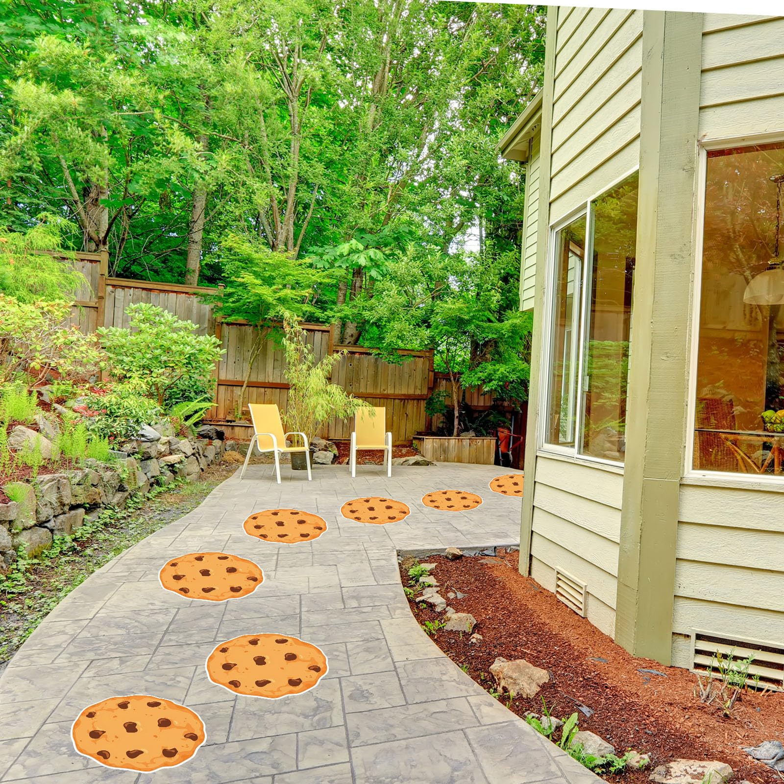 AmazingSpark cookie-themed floor decal for party décor, durable and fade-resistant.