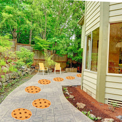 AmazingSpark cookie-themed floor decal for party décor, durable and fade-resistant.