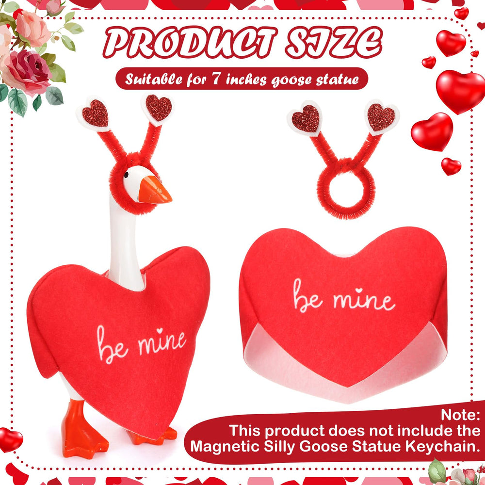 AmazingSpark mini-desk-goose-outfit-red-heart adds charm to your key holder setup