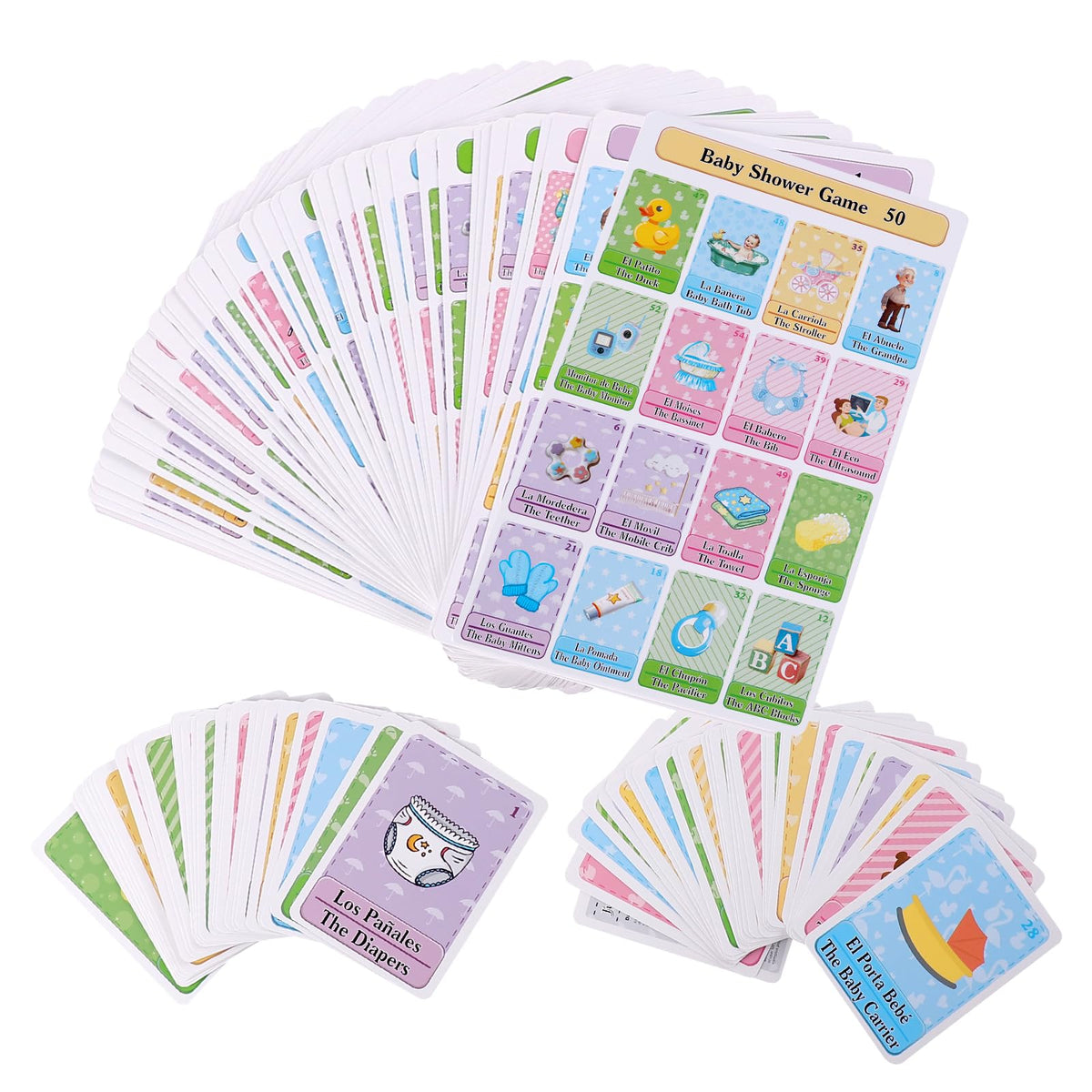 Ambercalm baby shower bingo board for group play and fun