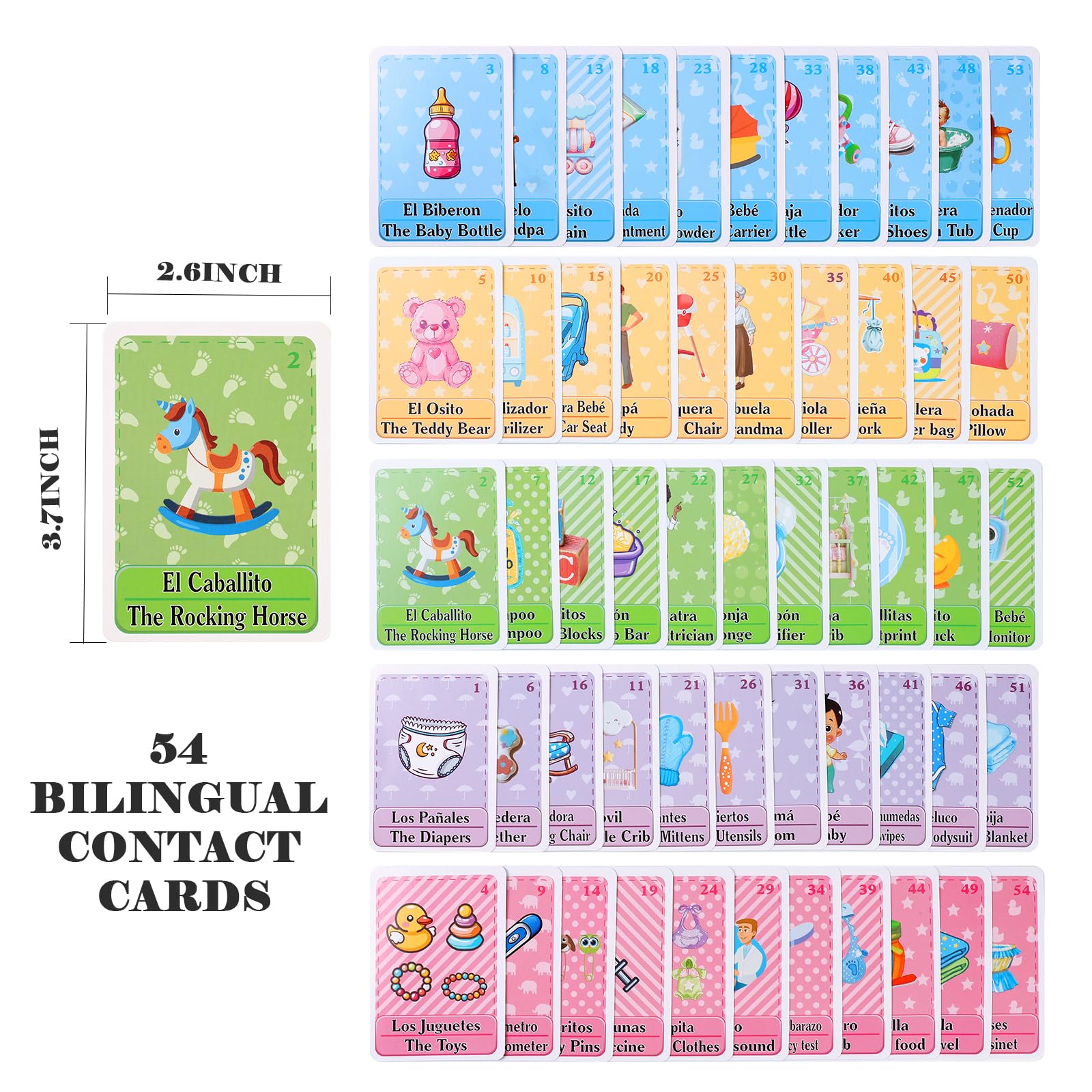 Ambercalm bingo deck of 54 cards supports up to 30 players