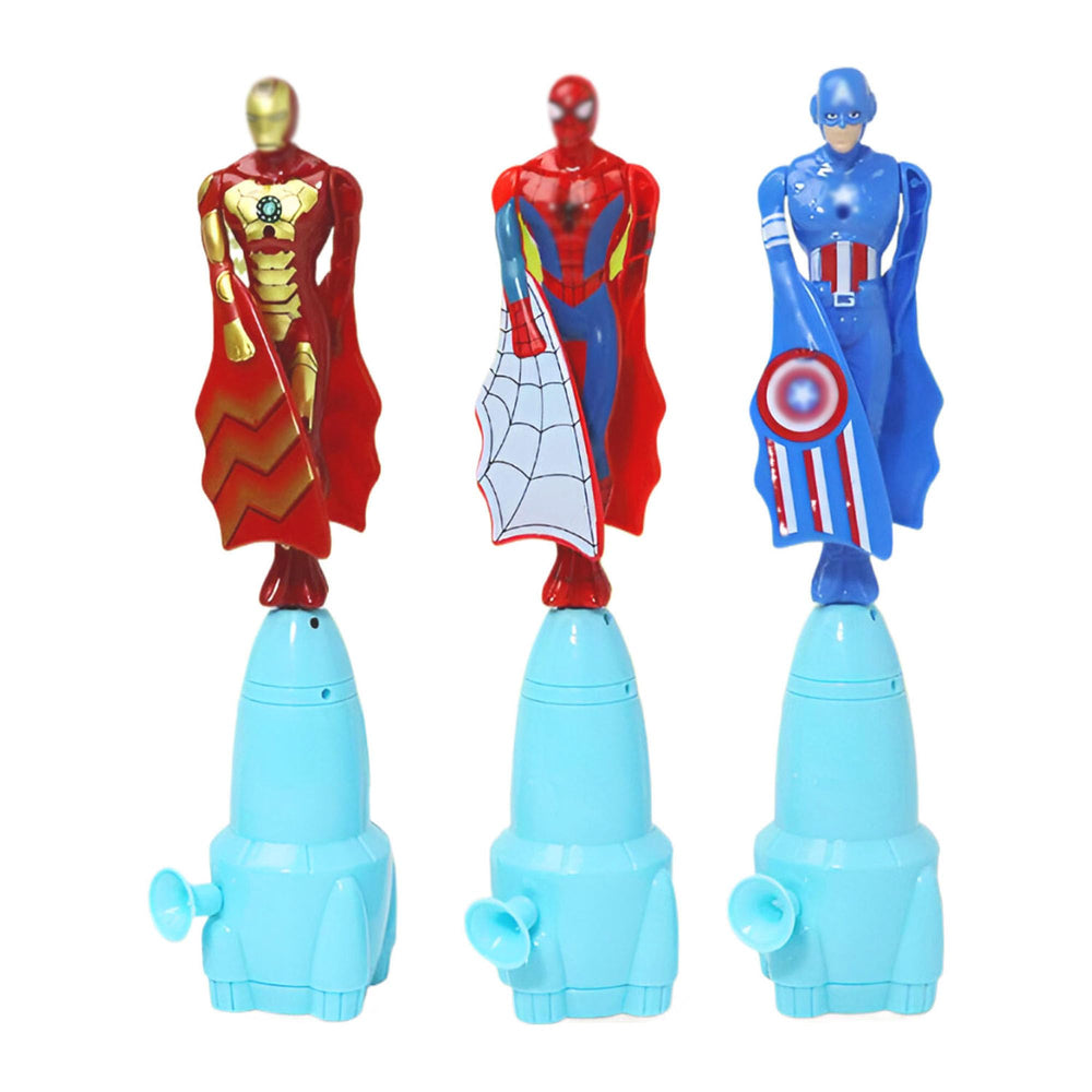AMBXDE super hero launcher dolls ready for action, perfect for outdoor play with friends.