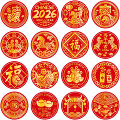 AMCEMIC Year of the Horse round stickers for candy seals and gifting.