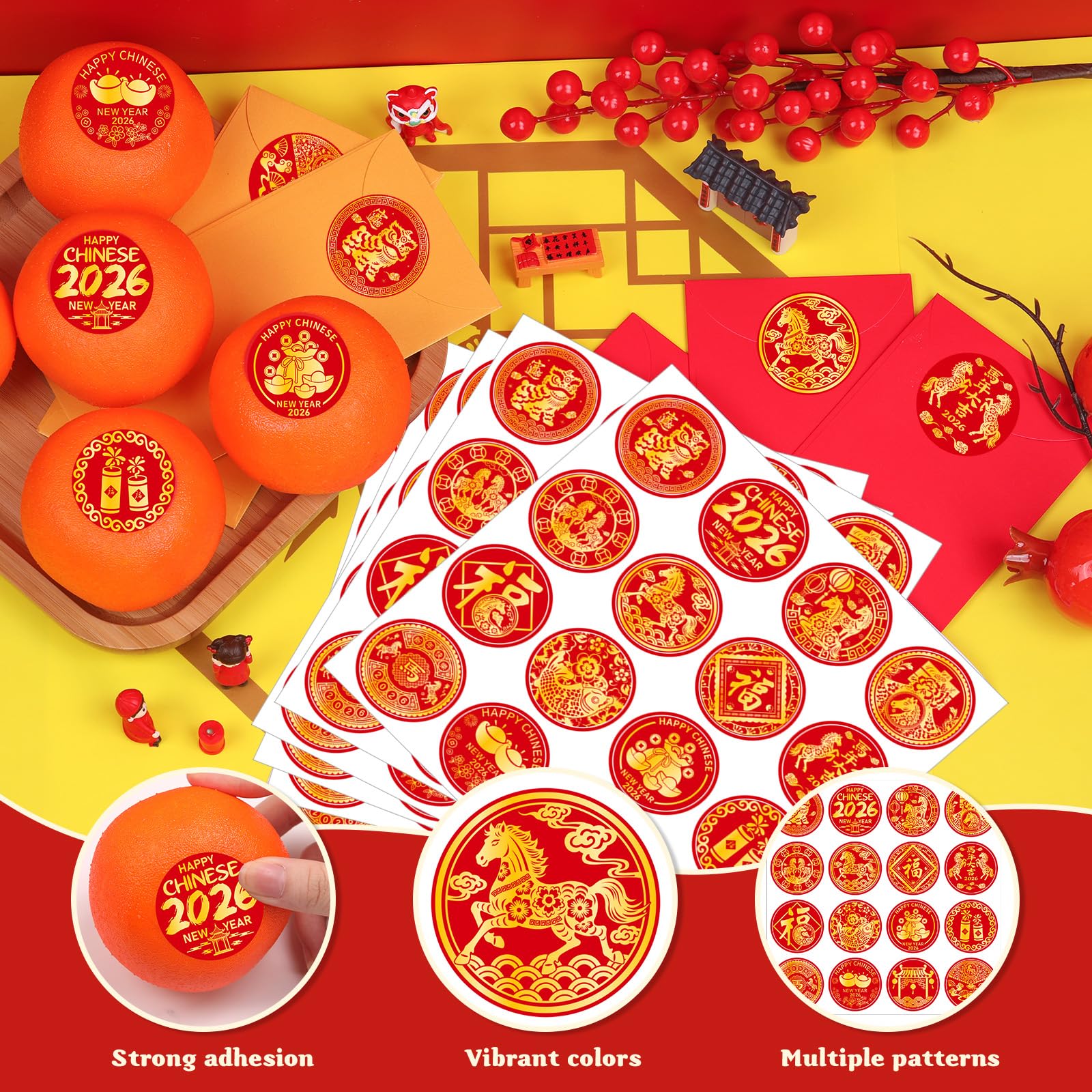 AMCEMIC stickers 1.5-inch rounds seal cards.