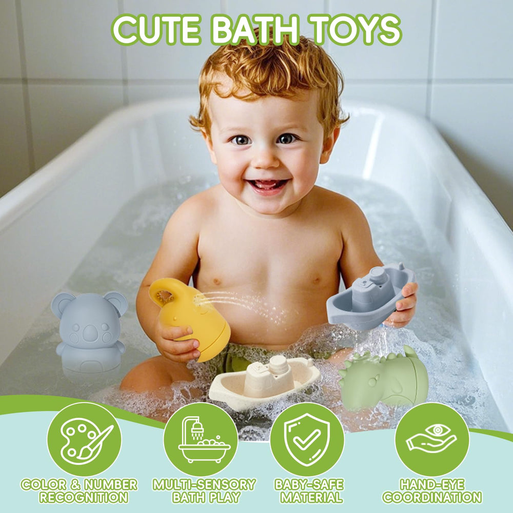 AMCHSURI koala silicone bath toy supports grasping and imaginative water play