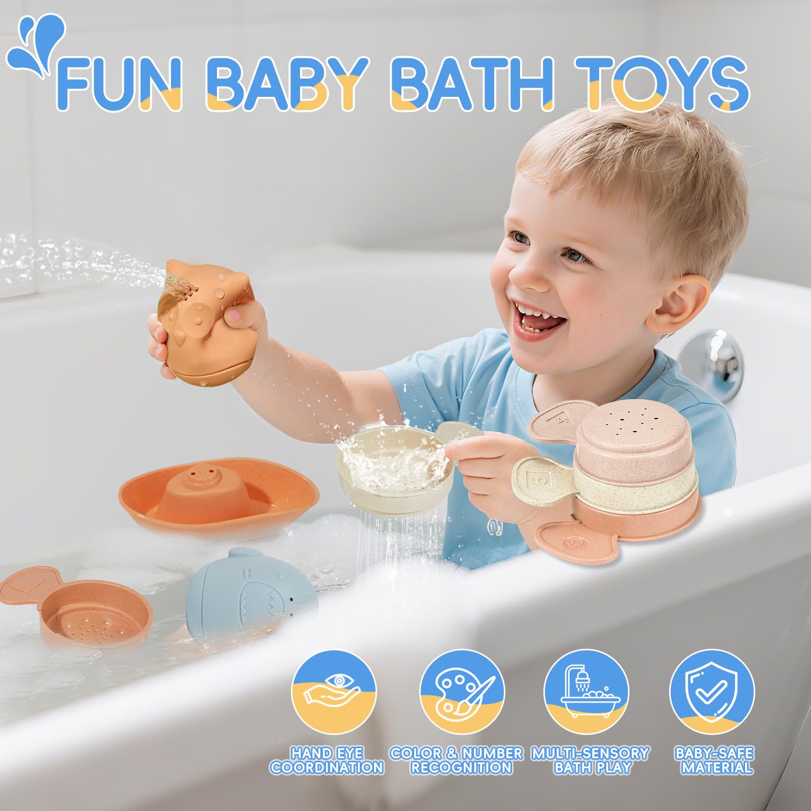 AMCHSURI owl bath toy; promotes grasping and imaginative tub time.