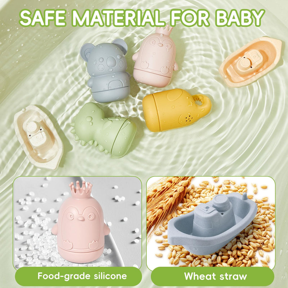 AMCHSURI penguin silicone bath toy adds cute engagement to bath routines