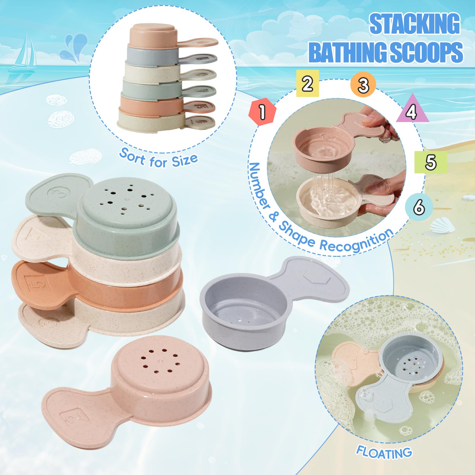 AMCHSURI bath boats feature easy-grip design for little hands