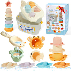AMCHSURI baby bath toys hero set displays colorful tub play for imaginative fun