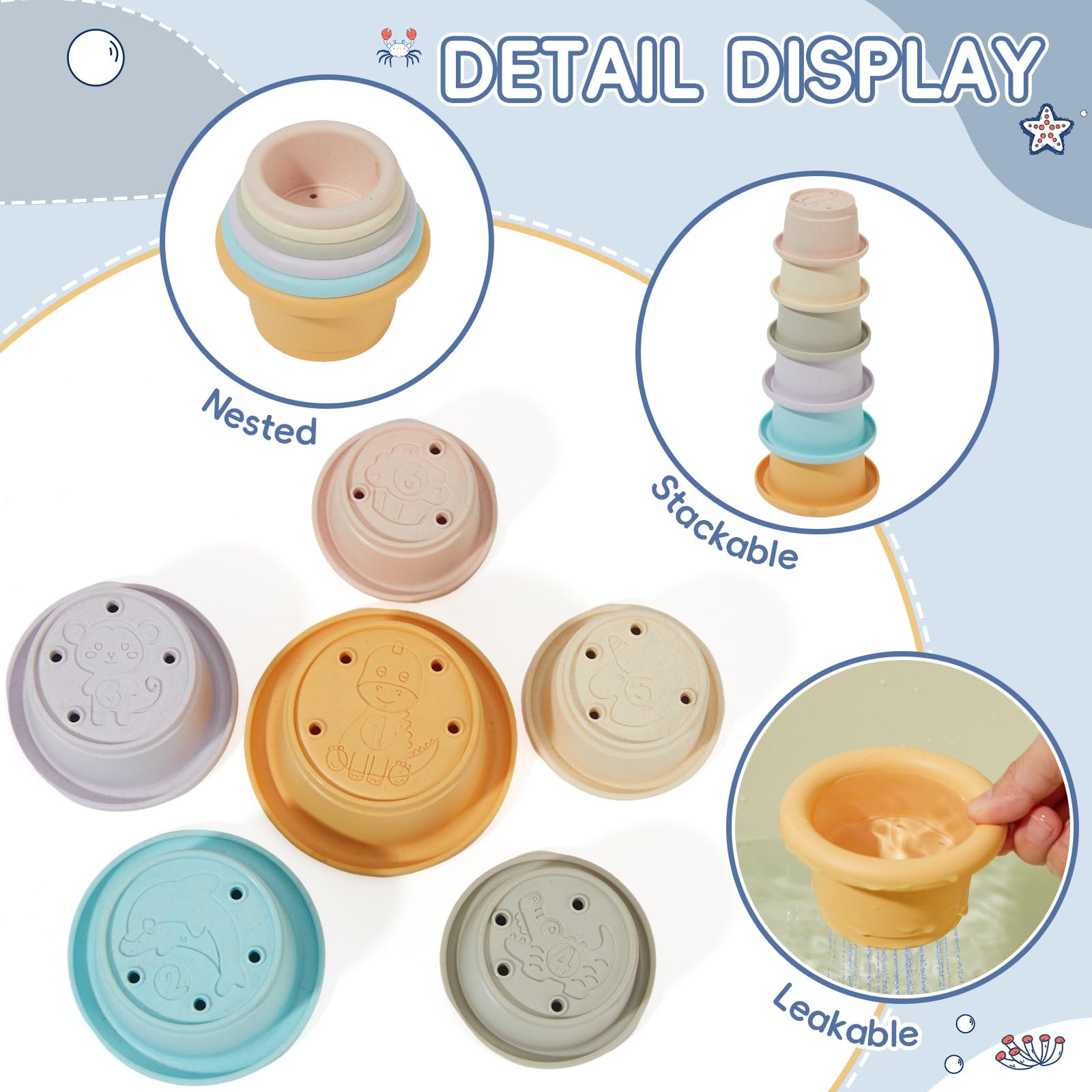AMCHSURI storage bin keeps bath toys organized after use