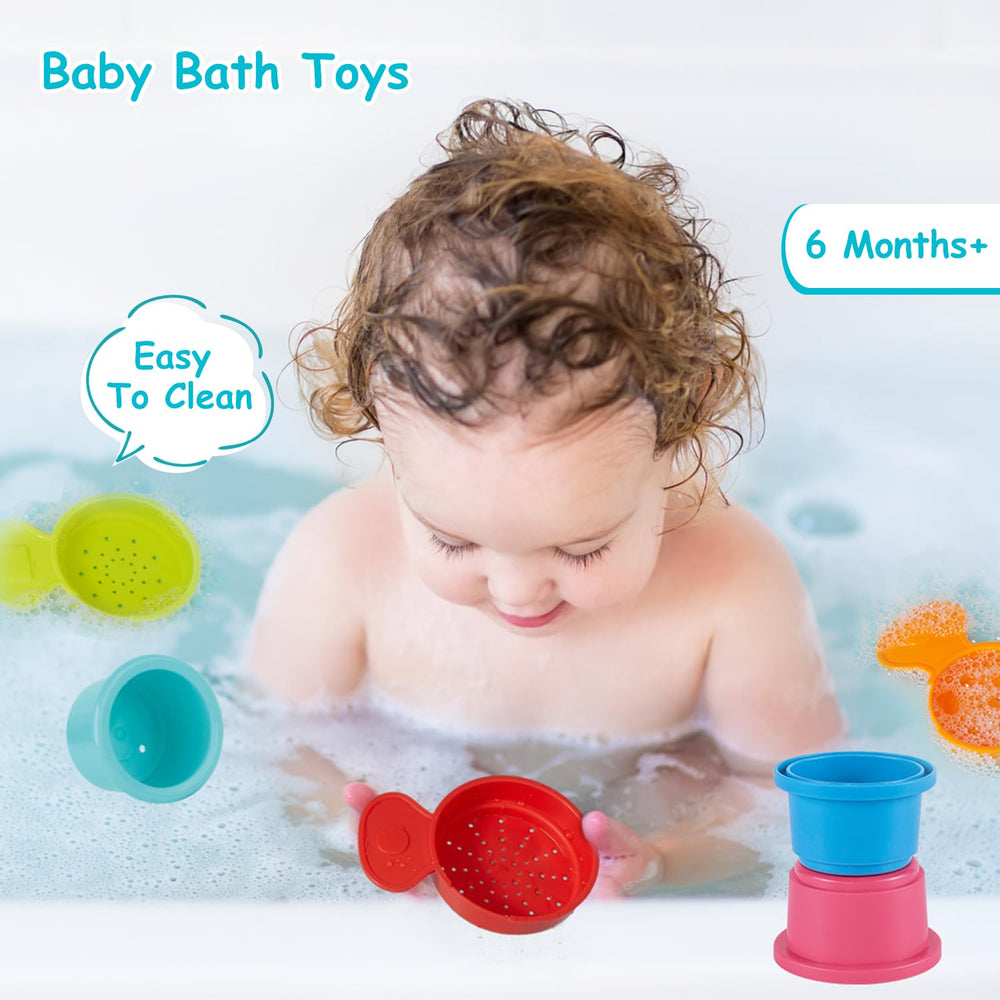 AMCHSURI Montessori cups demonstrate numbers and colors during play