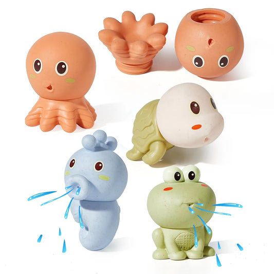 AMCHSURI squirting animal bath toy duck for playful bath time and hand-eye coordination.