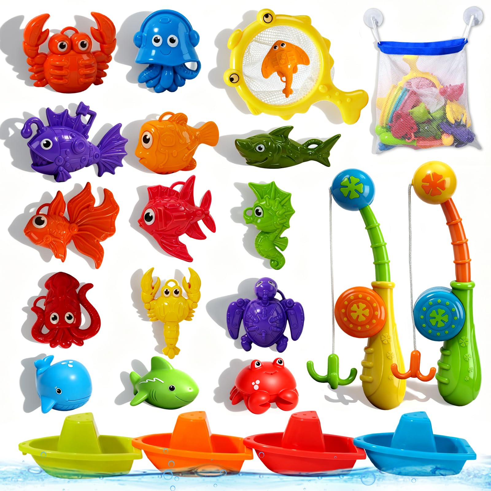 AMCHSURI fishing toys for toddlers promote interactive play and hand-eye coordination.