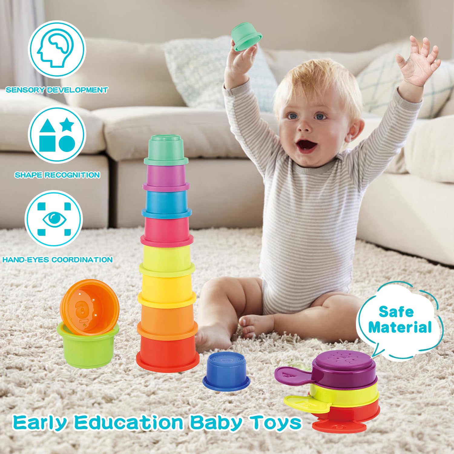 AMCHSURI bath toys with drainage holes simplify cleaning after play