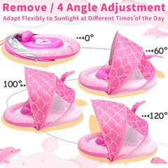 AMENON mermaid-design float adds charm while keeping toddlers buoyant.