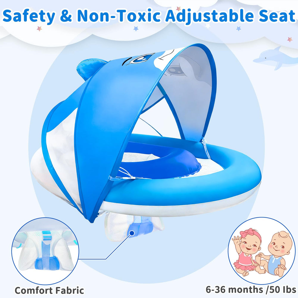 AMENON 360° mesh windows allow airflow and clear visibility for parent oversight.