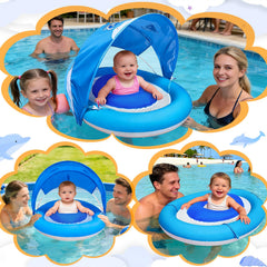 AMENON compact, portable pool float ideal for pool, beach, or bath travel.