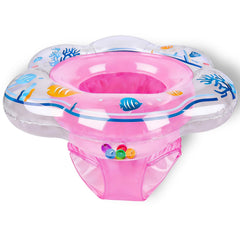 AMENON baby pool float with double airbag seat for secure training